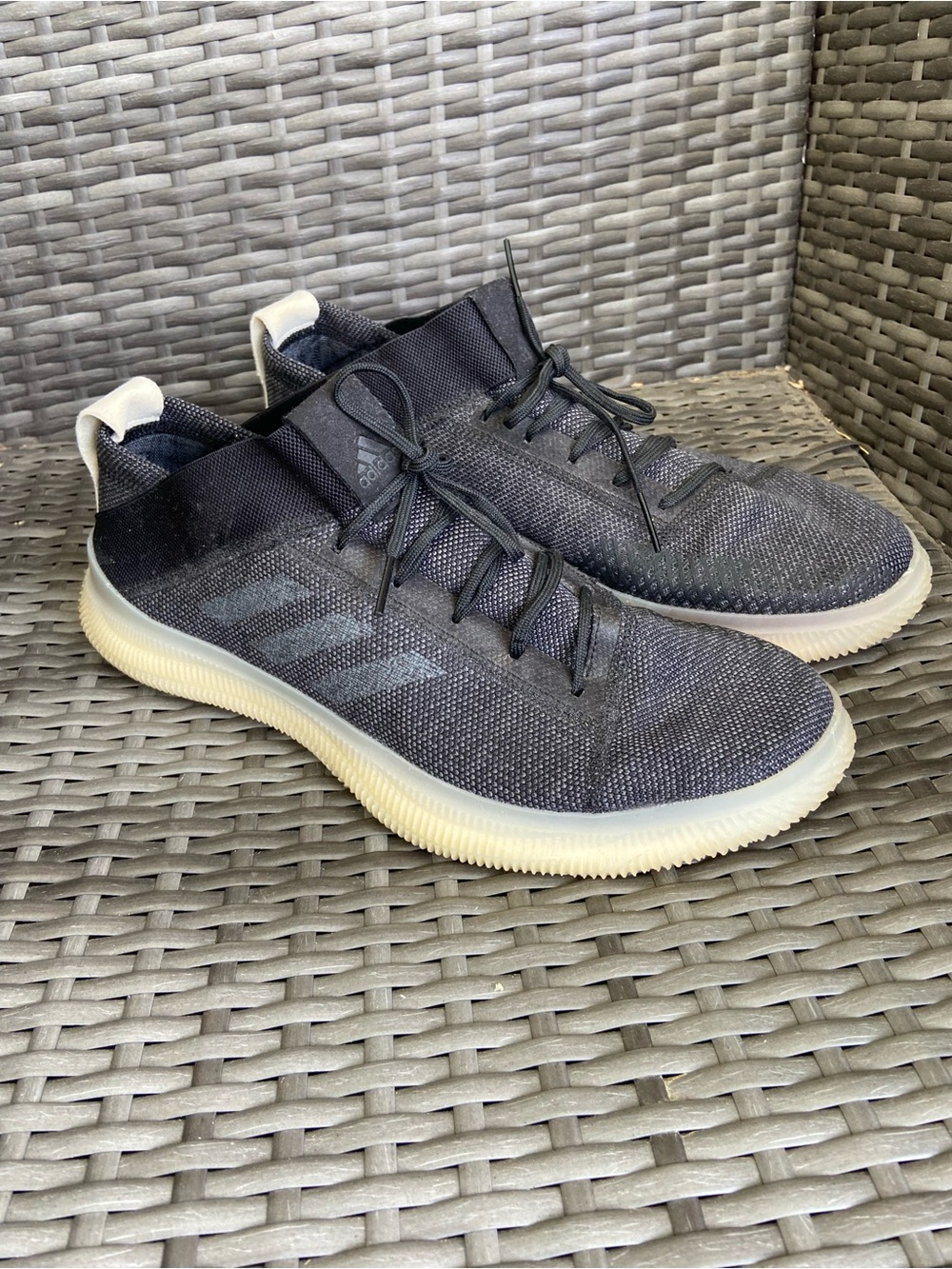 Adidas Men's Black Knit Pure Boost Trainer Sneakers